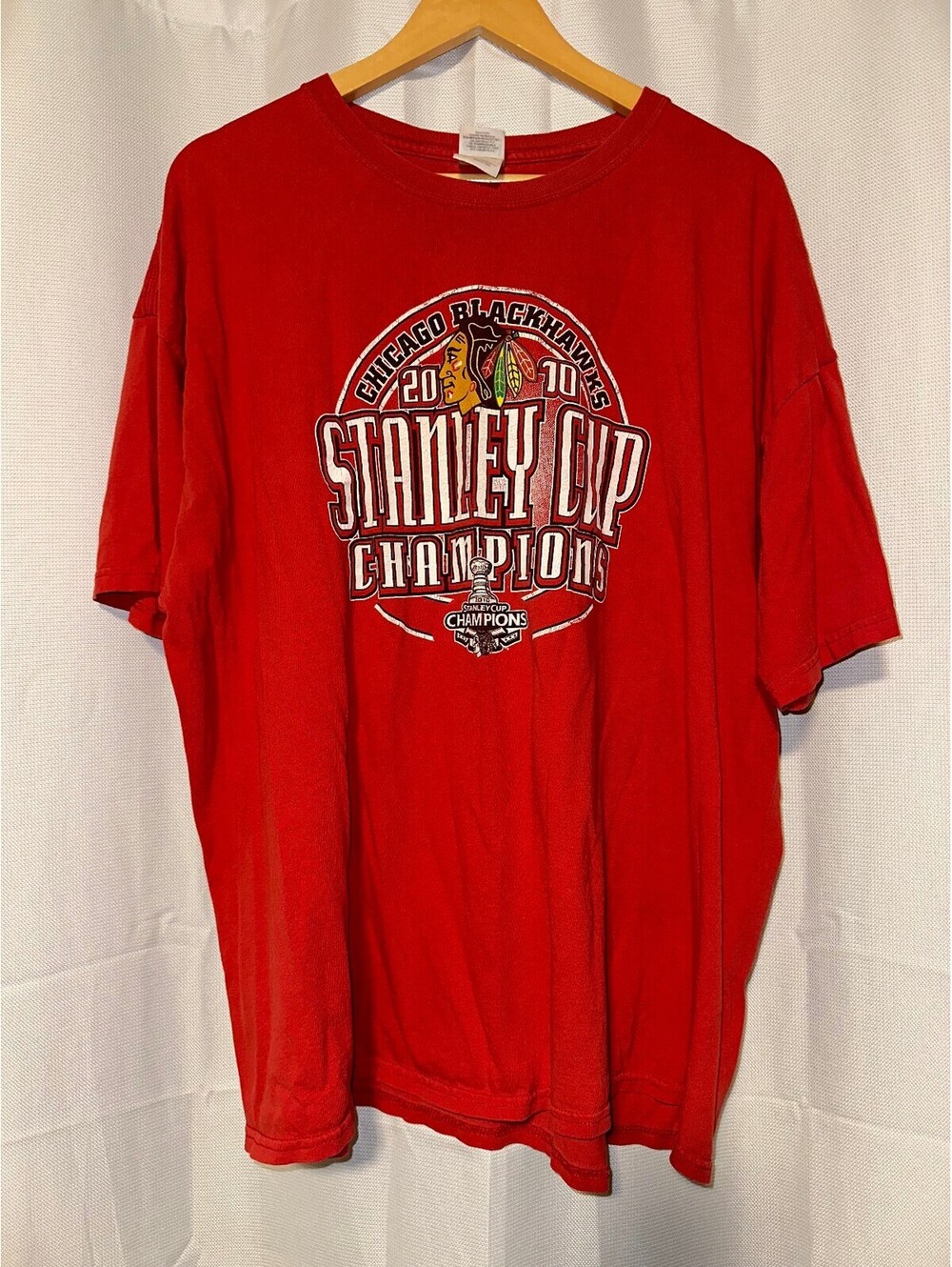 Chicago Blackhawks Red Tee 2010 Stanley Cup Champions 2XL